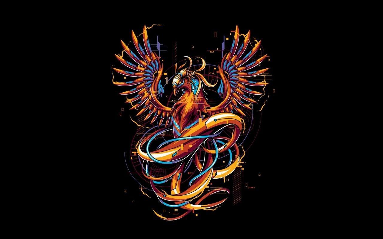 1280x800 Download 1280x800 Phoenix, Mystical Creature, Design Wallpaper