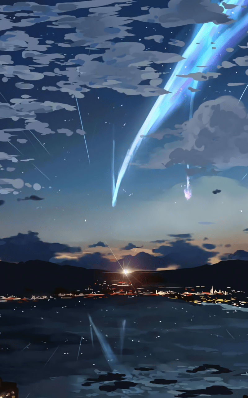 800x1280 Download 800x1280 Your Name, Sky, Stars, Kimi No Na Wa, Lights