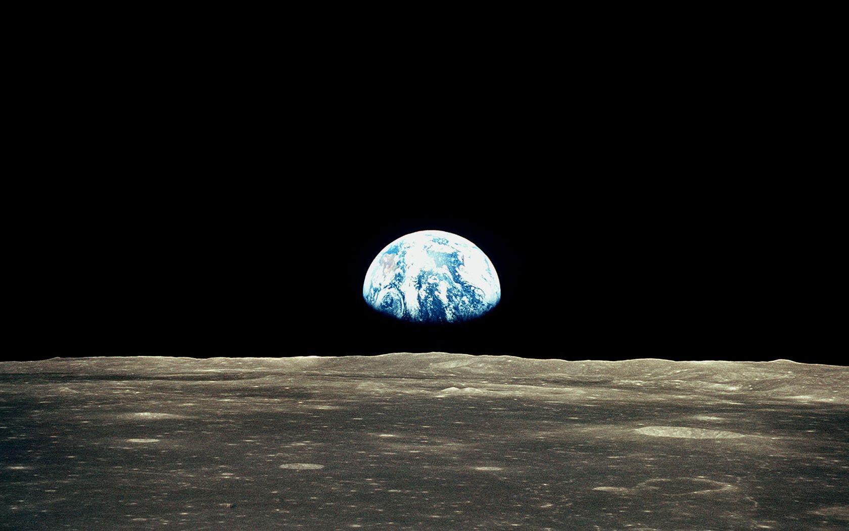 1680x1050 Earth View From The Moon Wallpaperx1050