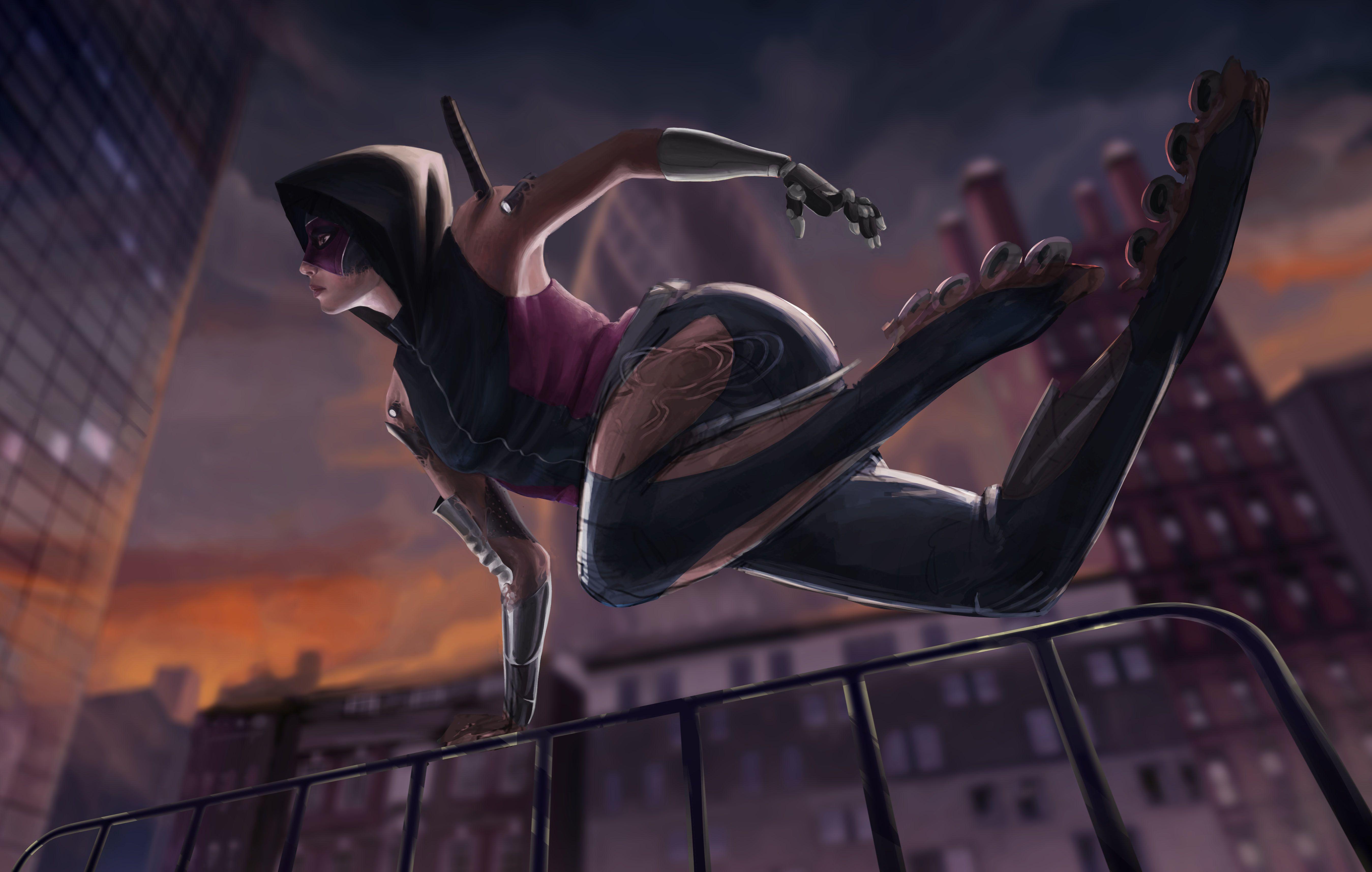 5397x3430 Skater Girl, HD Artist, 4k Wallpaper, Image, Background, Photo