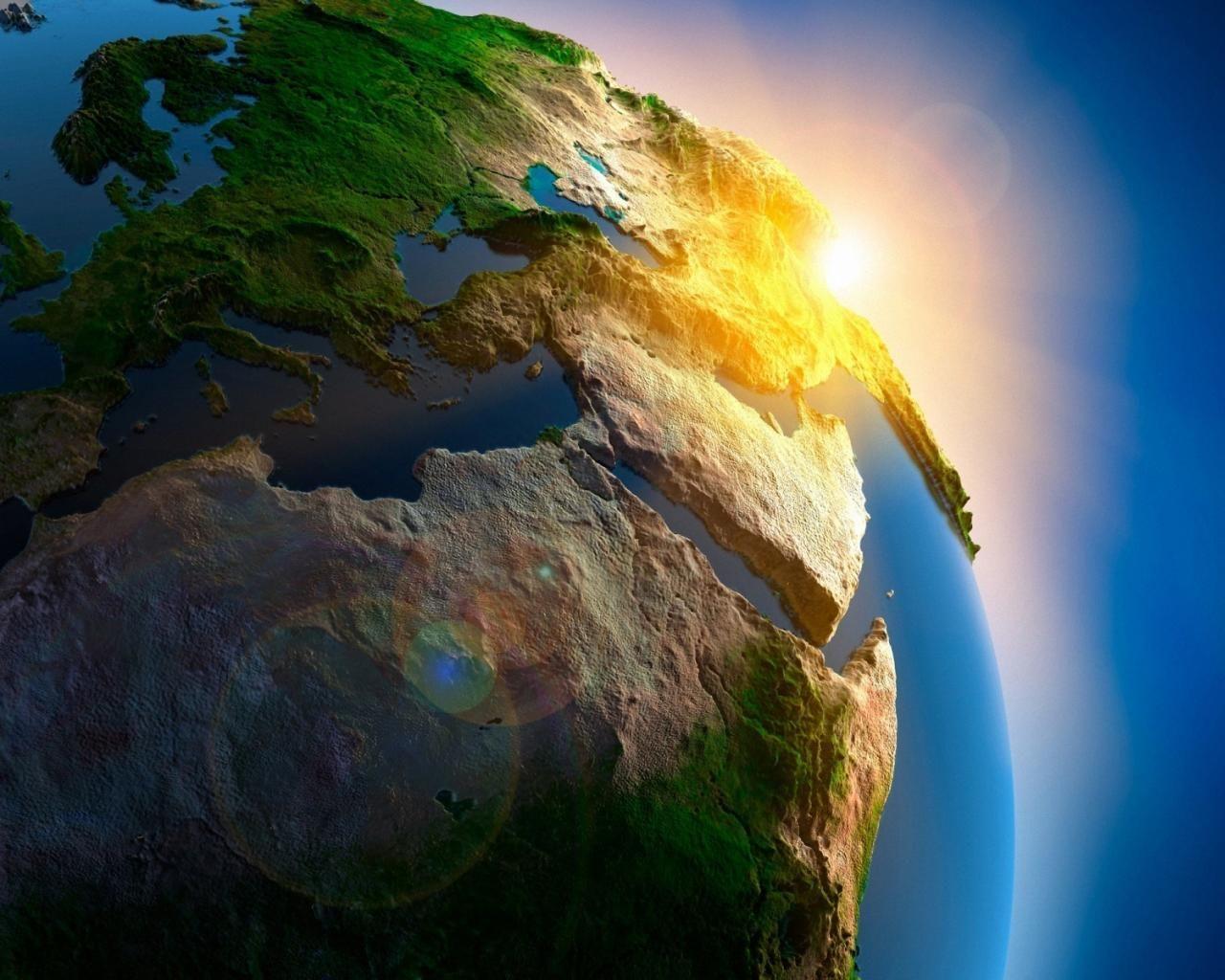 1280x1024 Earth at Night Wallpaper HD