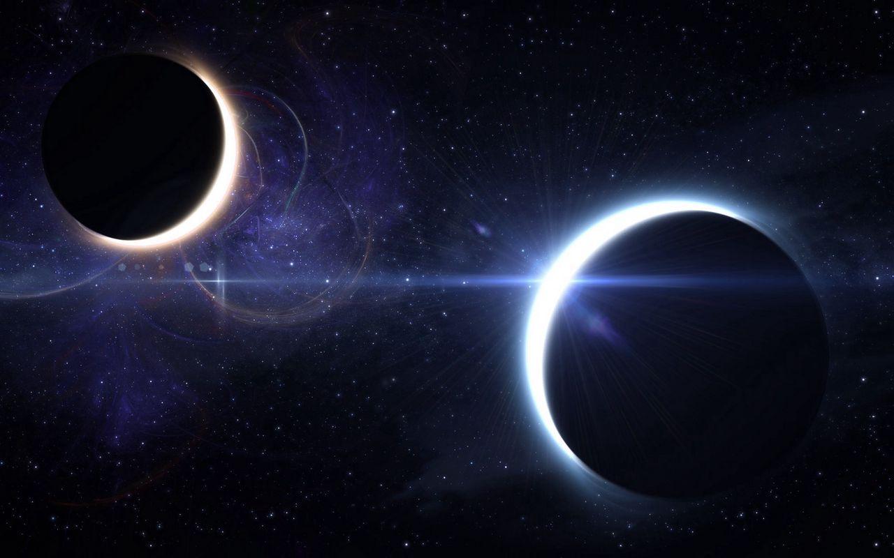 1280x800 Download wallpaper 1280x800 lunar eclipse, solar eclipse, space