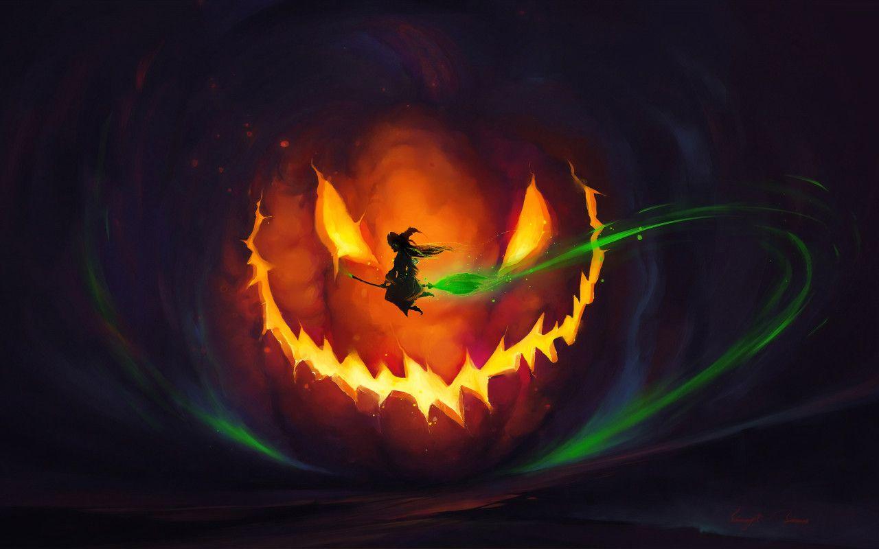 1280x800 Halloween Witch 4k 720P HD 4k Wallpaper, Image