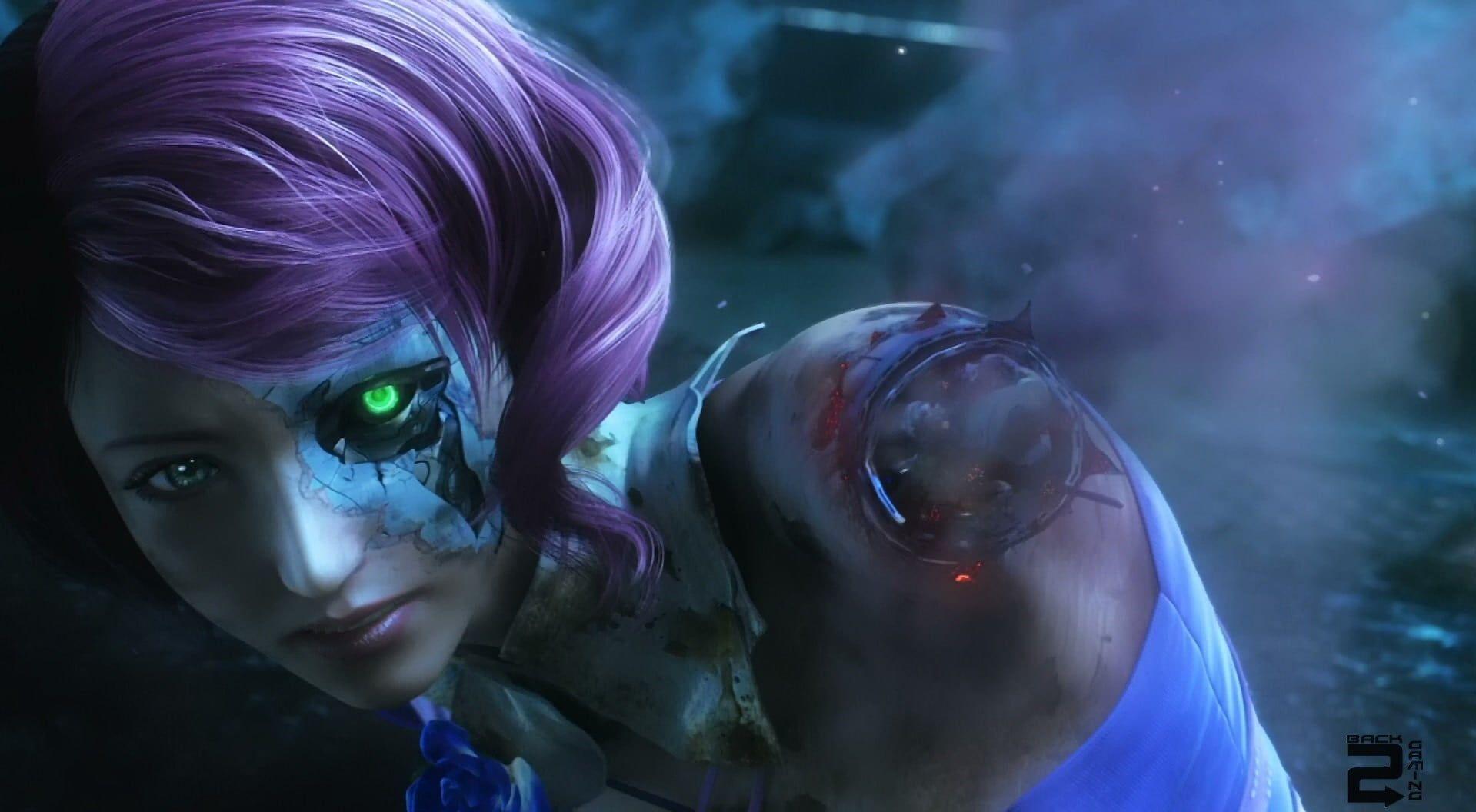 1919x1056 Female cyborg game character, futuristic, robot, science fiction