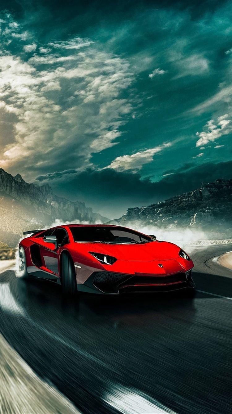 750x1334 Lamborghini Aventador LP750 4 SV Red Supercar Speed 750x1334