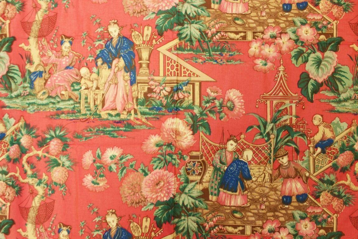 1150x767 Vintage Rose Pink Chinoiserie Fabric. Chinoiserie fabric