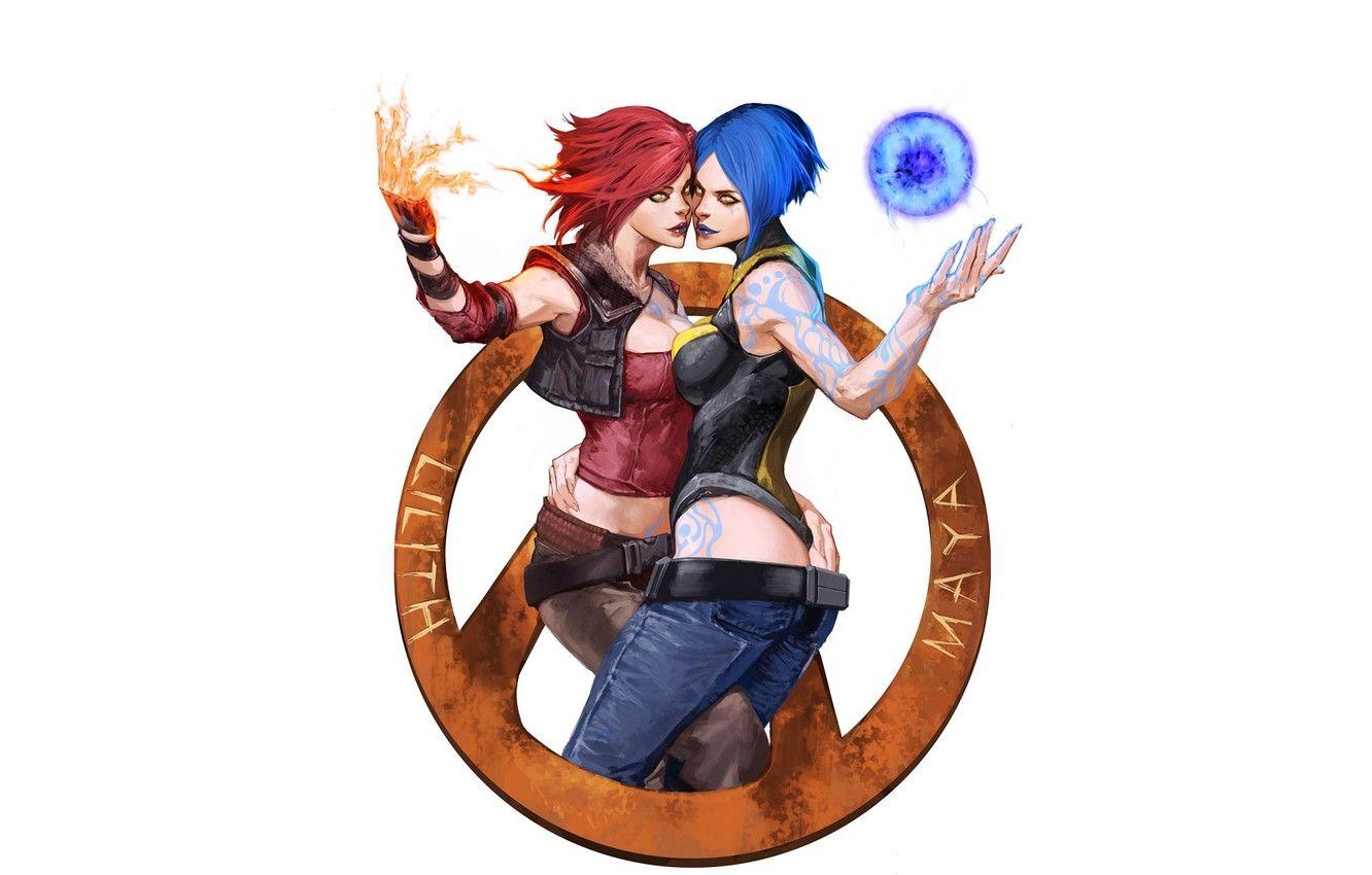 1332x850 Wallpaper girls, fire, Maya, sphere, borderlands, Lilith, borderlands ikeda masateru image for desktop, section игры