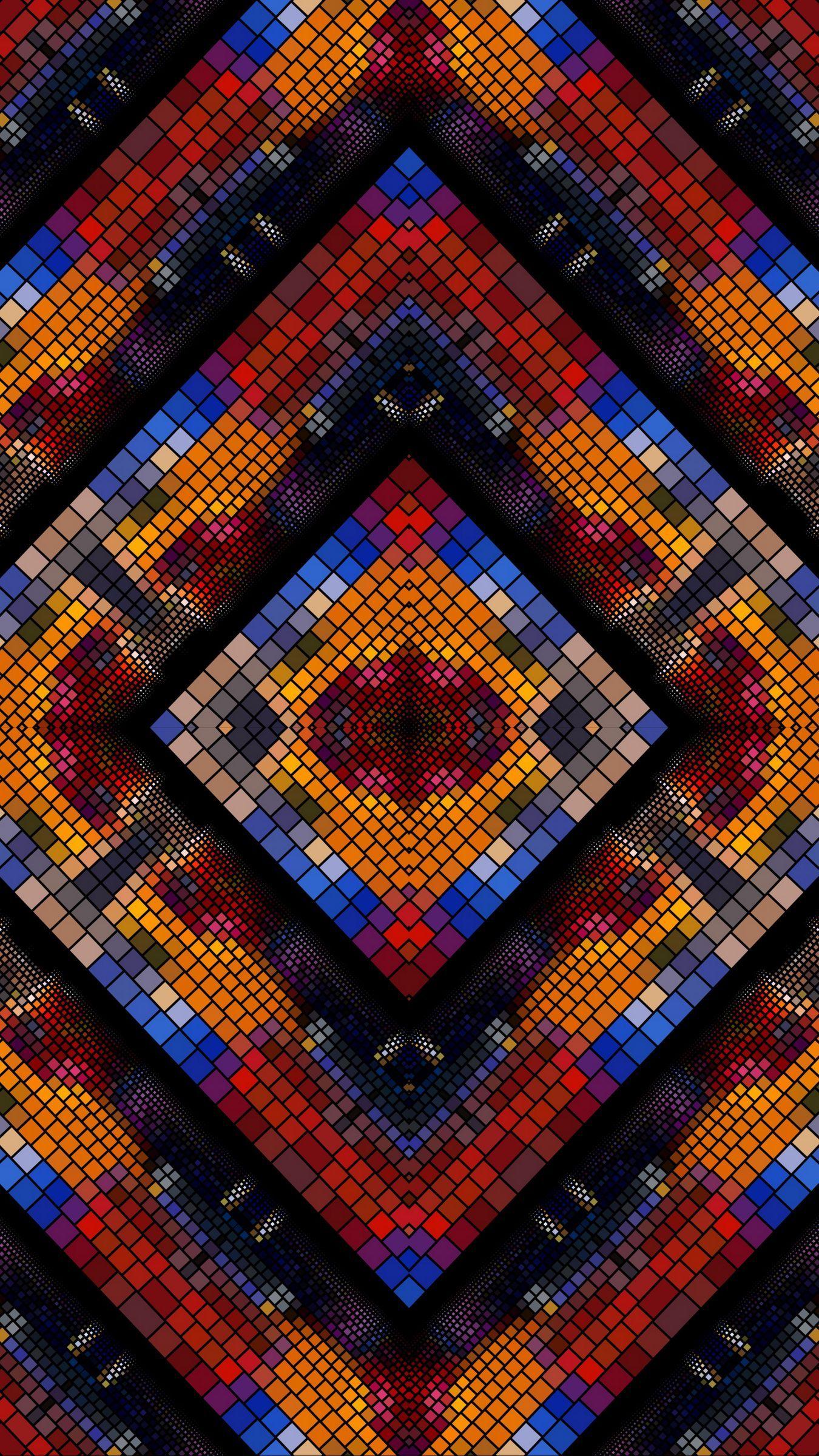 1350x2400 Download wallpaper 1350x2400 pattern, kaleidoscope, mosaic