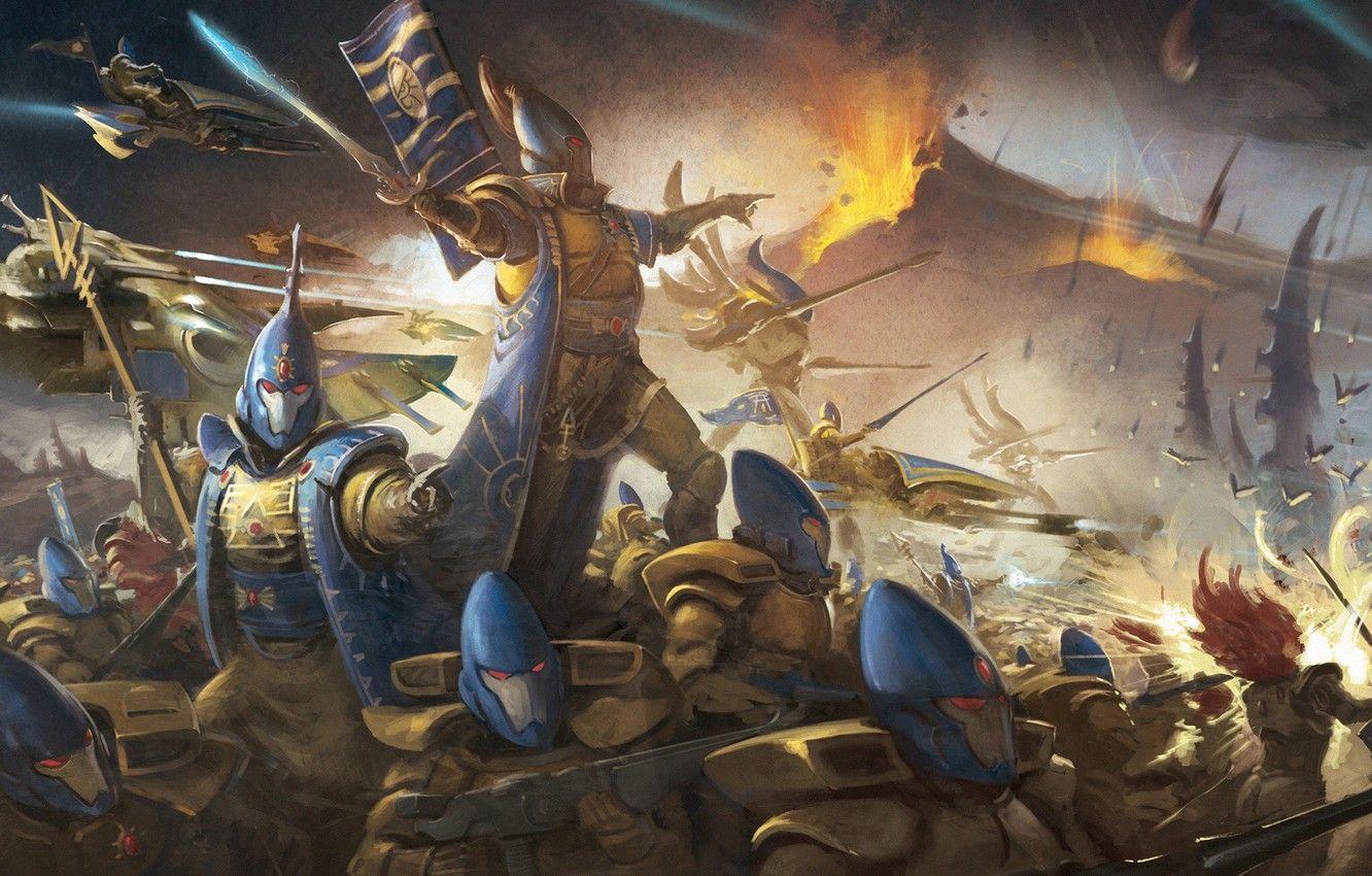 1332x850 Wallpaper Warhammer Eldar, Eldar, Warhammer 40K, Warlock, Guardian, Wave Serpent, Iyanden, Landen, Howling Banshee, Shining Spears, Wraithguard image for desktop, section фантастика