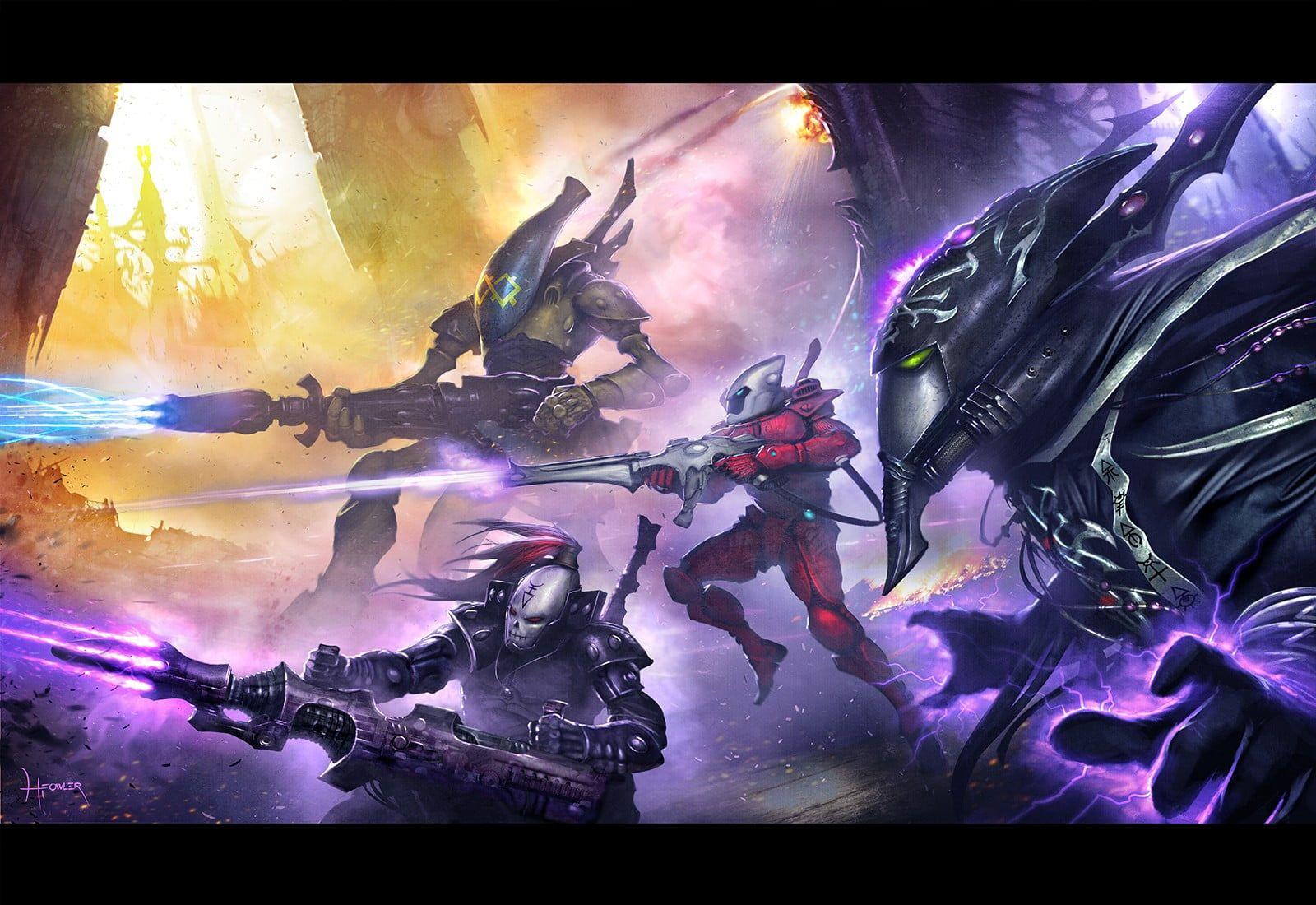 1600x1100 Alien character digital wallpaper, Eldar, Warhammer 000 HD wallpaper