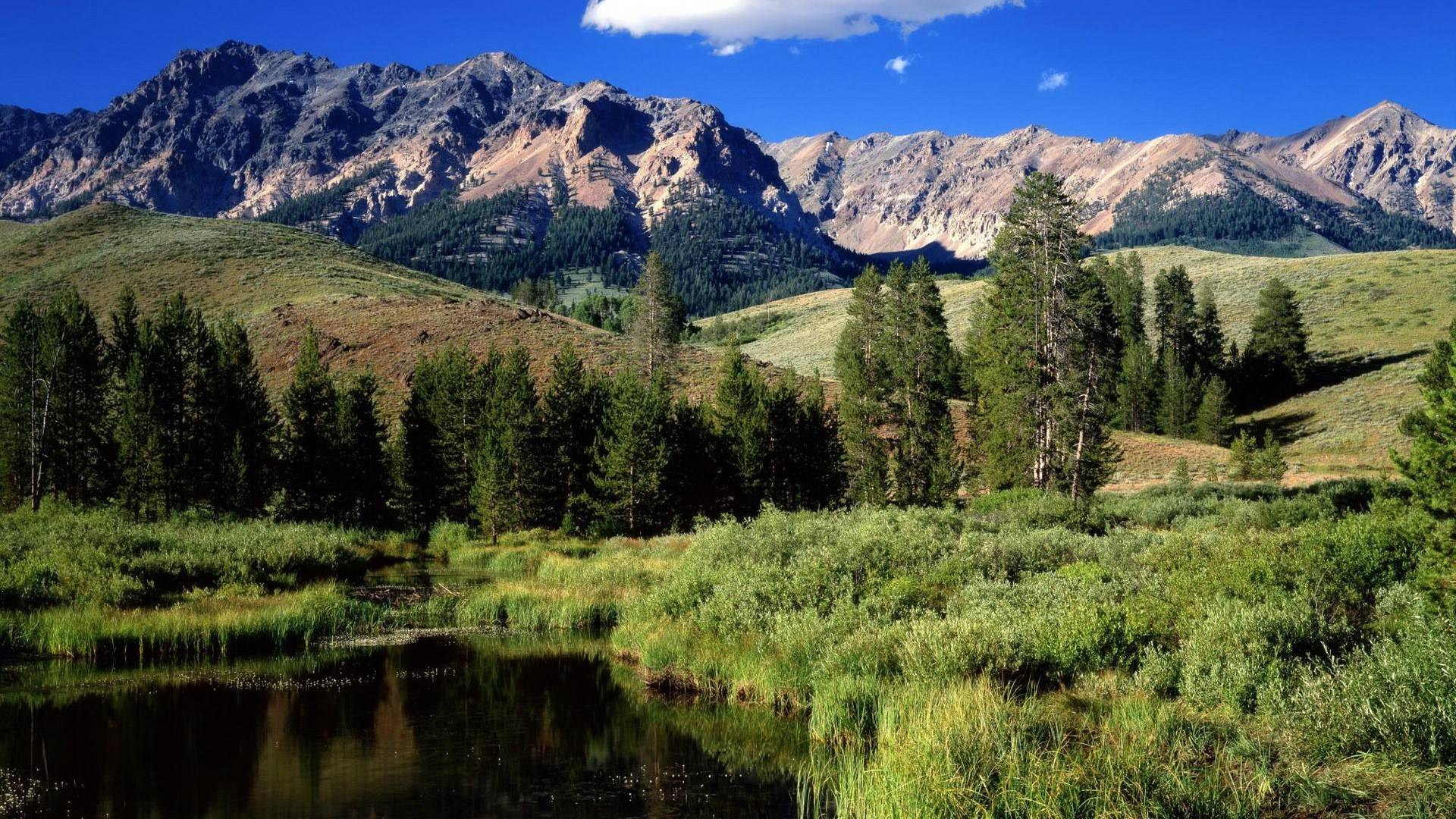1920x1080 Free download Mountain scene Nature scene Mountains in background