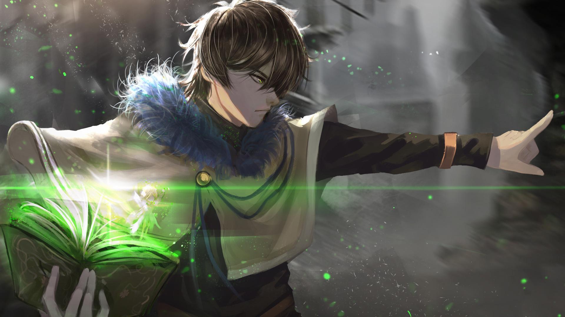 1920x1080 Anime Boy Magic Wallpaper