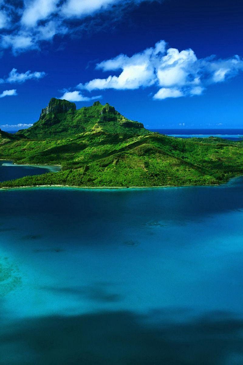800x1200 Download wallpaper 800x1200 bora bora, island, sea, greens, land