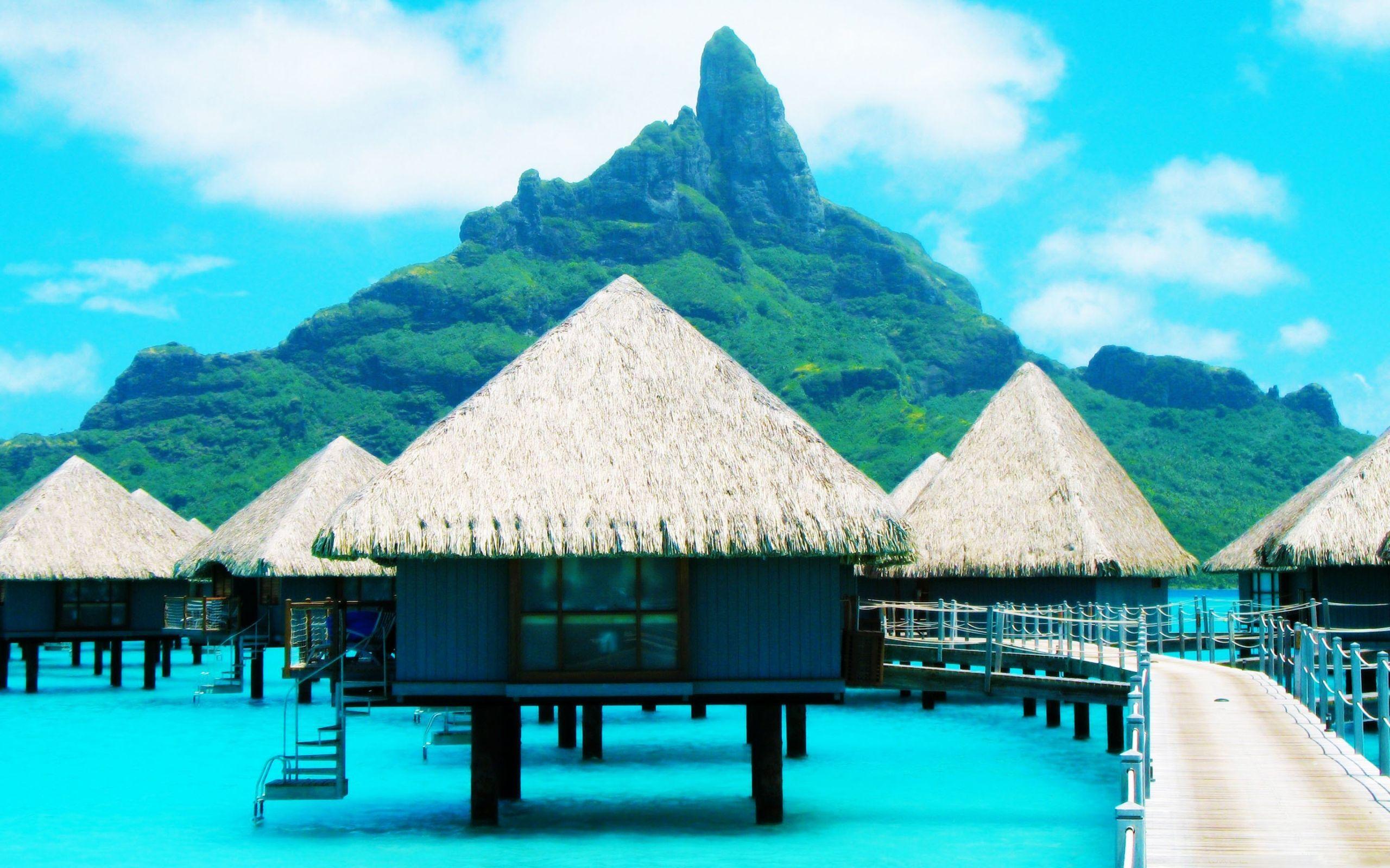 2560x1600 Bora Bora Resort MacBook Air Wallpaper Download