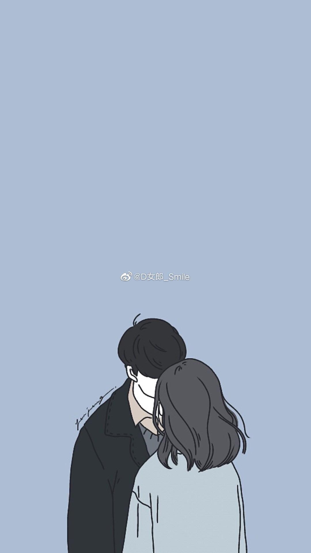 Wallpaper Anime Couple - Red Anime Couple Phone Wallpaper Page 1 Line