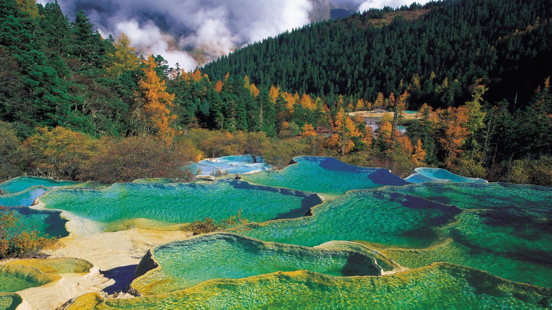 1920x1080 Huanglong Sichuan China HD Wallpaper. Background Image