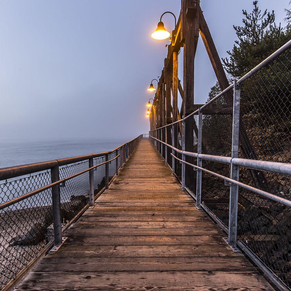 1024x1024 InterfaceLIFT Wallpaper: Foggy Pier