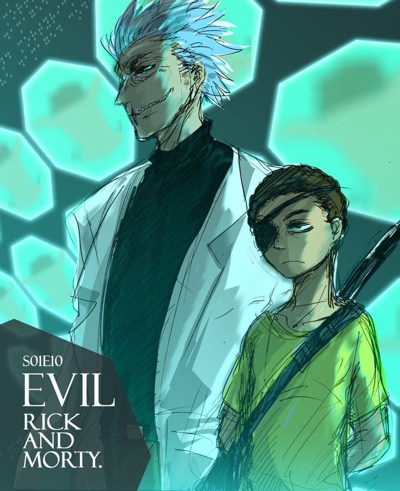 807x989 Free download Evil Rick and Morty by ninevsnine [807x989]