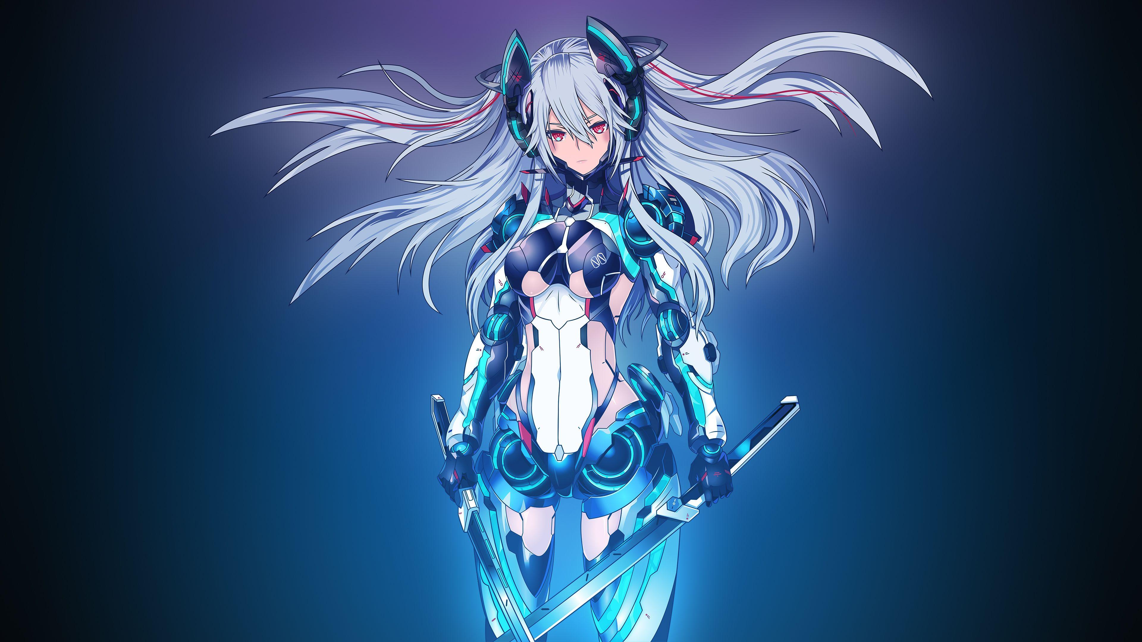 3840x2160 Wallpaper Mecha Girl, 4K, Anime,. Wallpaper for iPhone