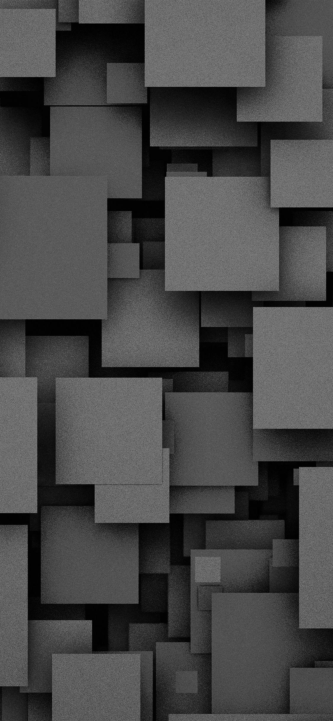 1125x2436 Square Party Dark Bw Pattern
