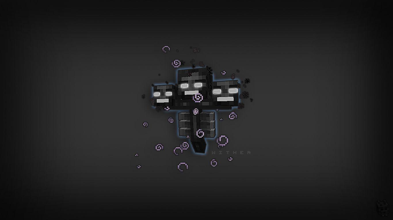 1366x768 Minecraft Wither Wallpaper