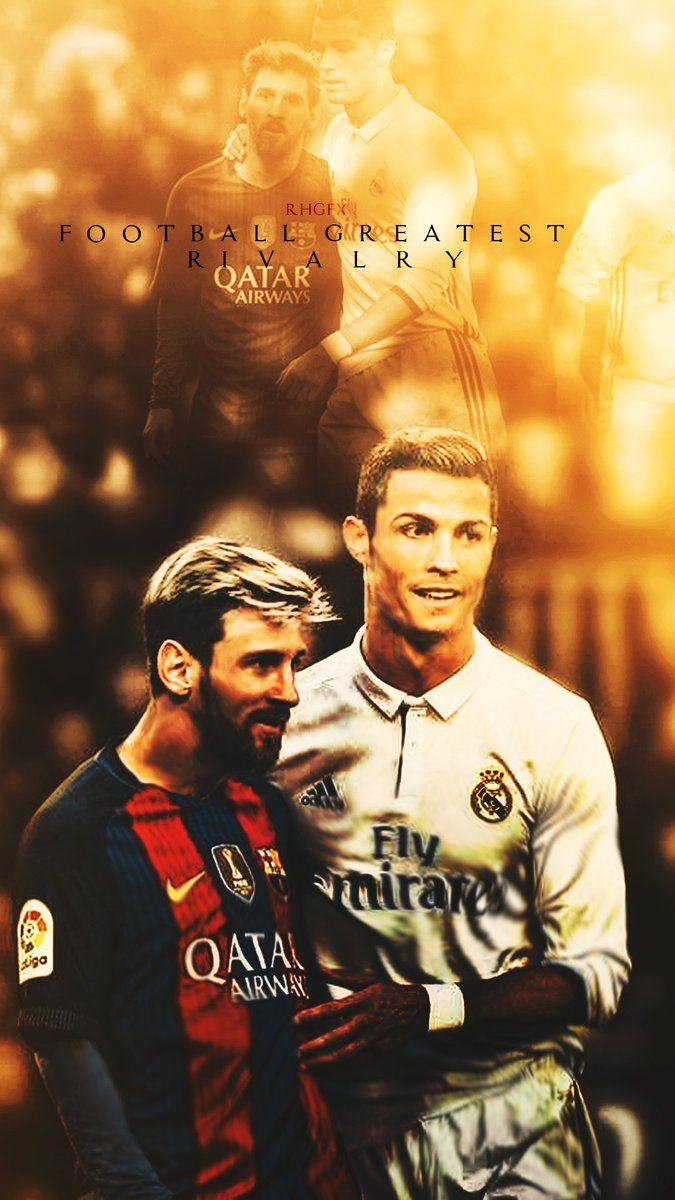 675x1200 Football Greatest Rivalry Ever. Cristiano Ronaldo & Lionel Messi. Wallpaper. Lockscreens. #CR7 #leomessi #GOATS #Elclasico