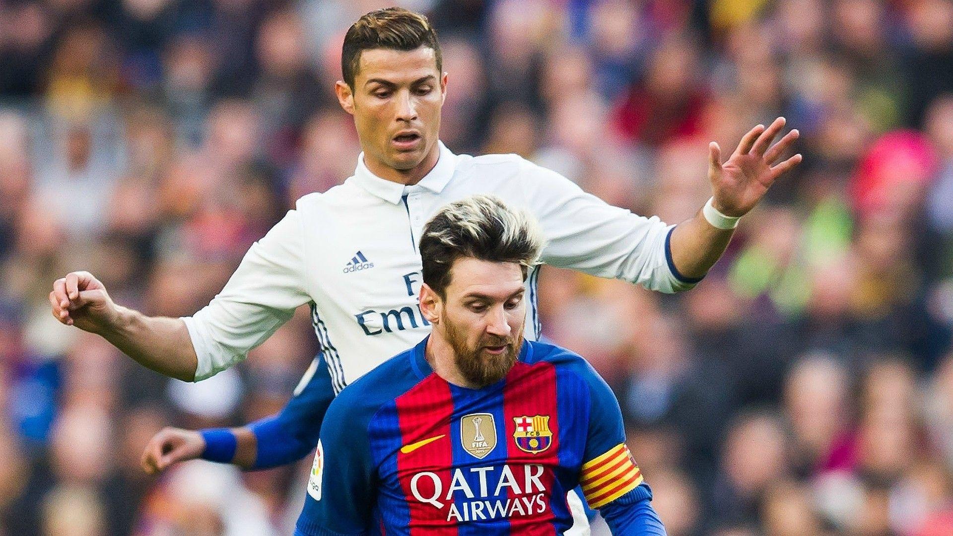1920x1080 Cartoon Messi And Cristiano Ronaldo Wallpaper
