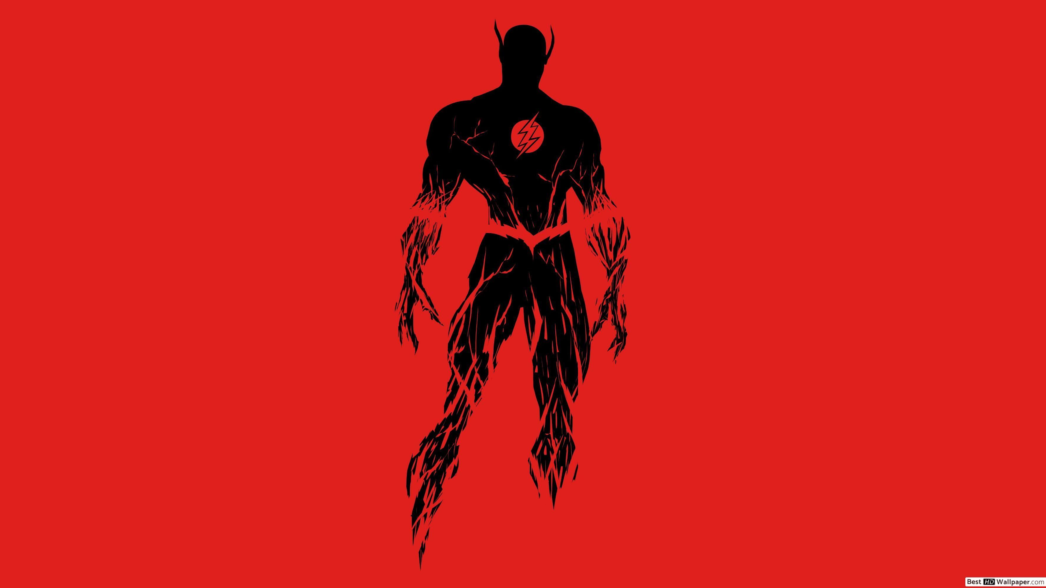 3554x1999 The Flash black and red minimalist HD wallpaper download
