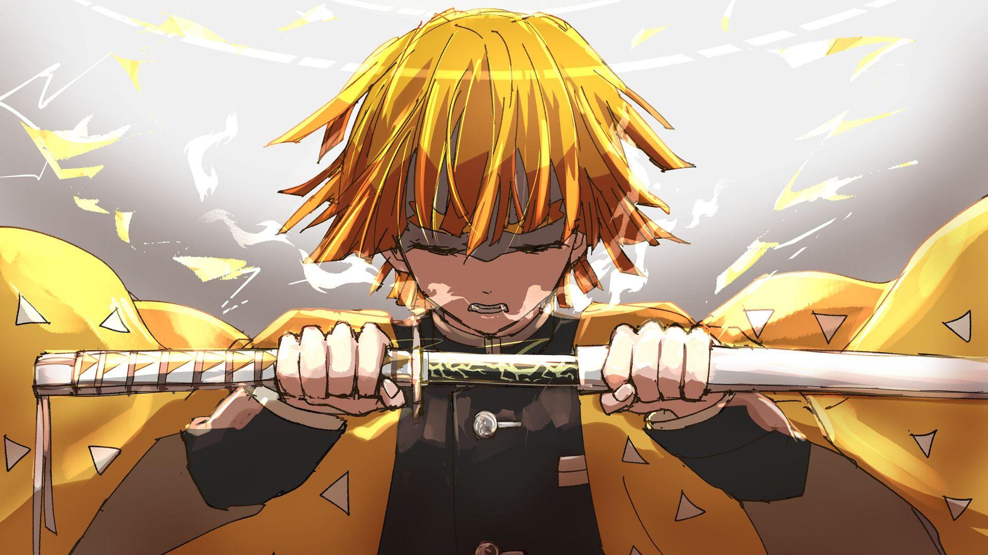 1920x1080 Zenitsu Agatsuma Wallpaper. demon slayer iphone wallpaper