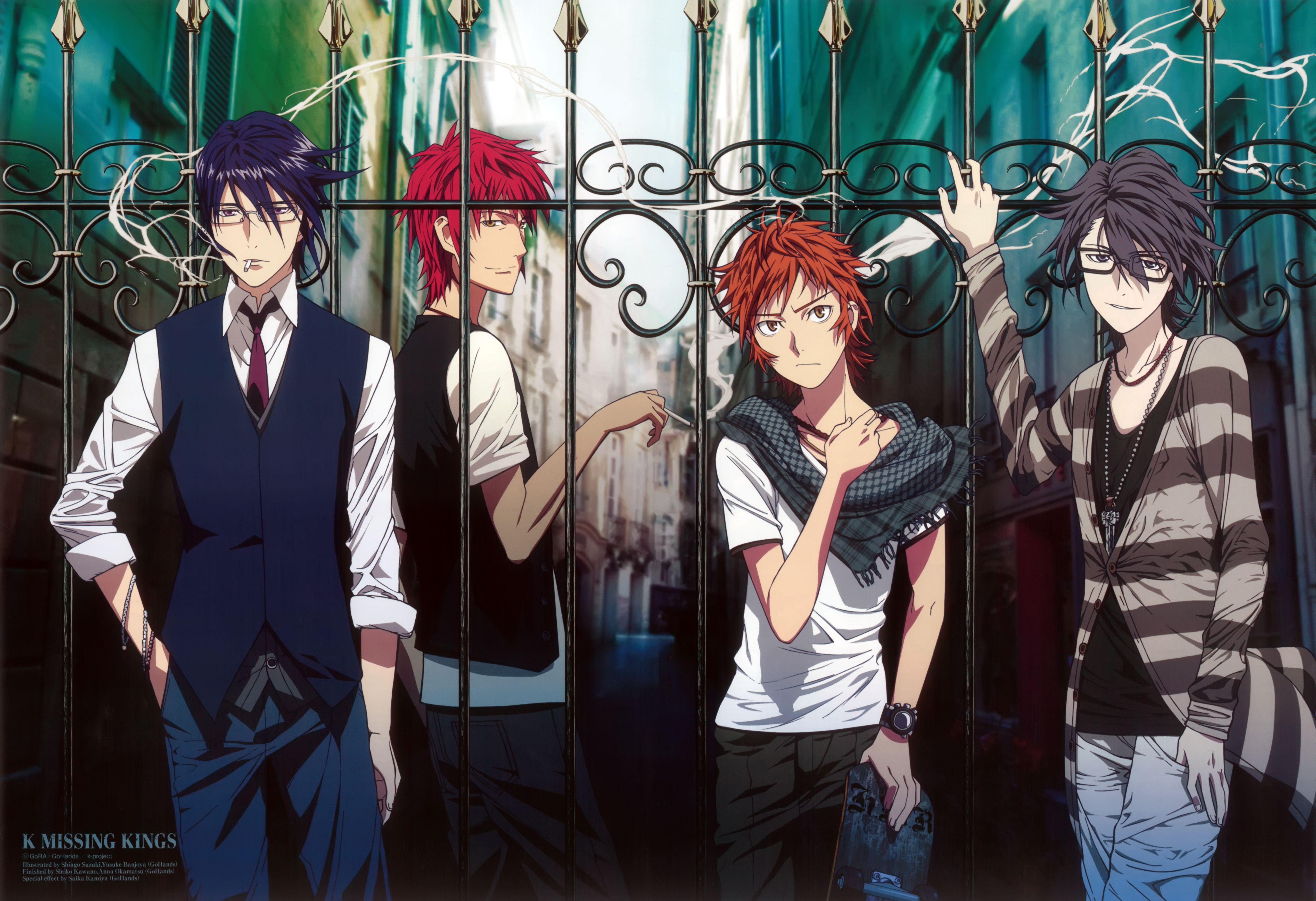5104x3495 Reishi, Mikoto, Misaki and Saruhiko. K project anime, K project