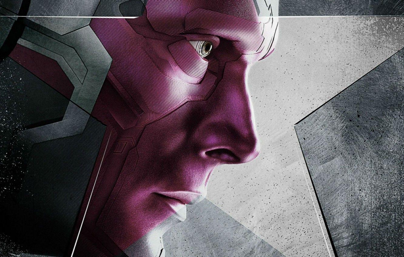 1332x850 Wallpaper Vision, Marvel, Vision, Victor Shade, Victor Shade, Captain America: Civil War, The first avenger: the Confrontation image for desktop, section фильмы