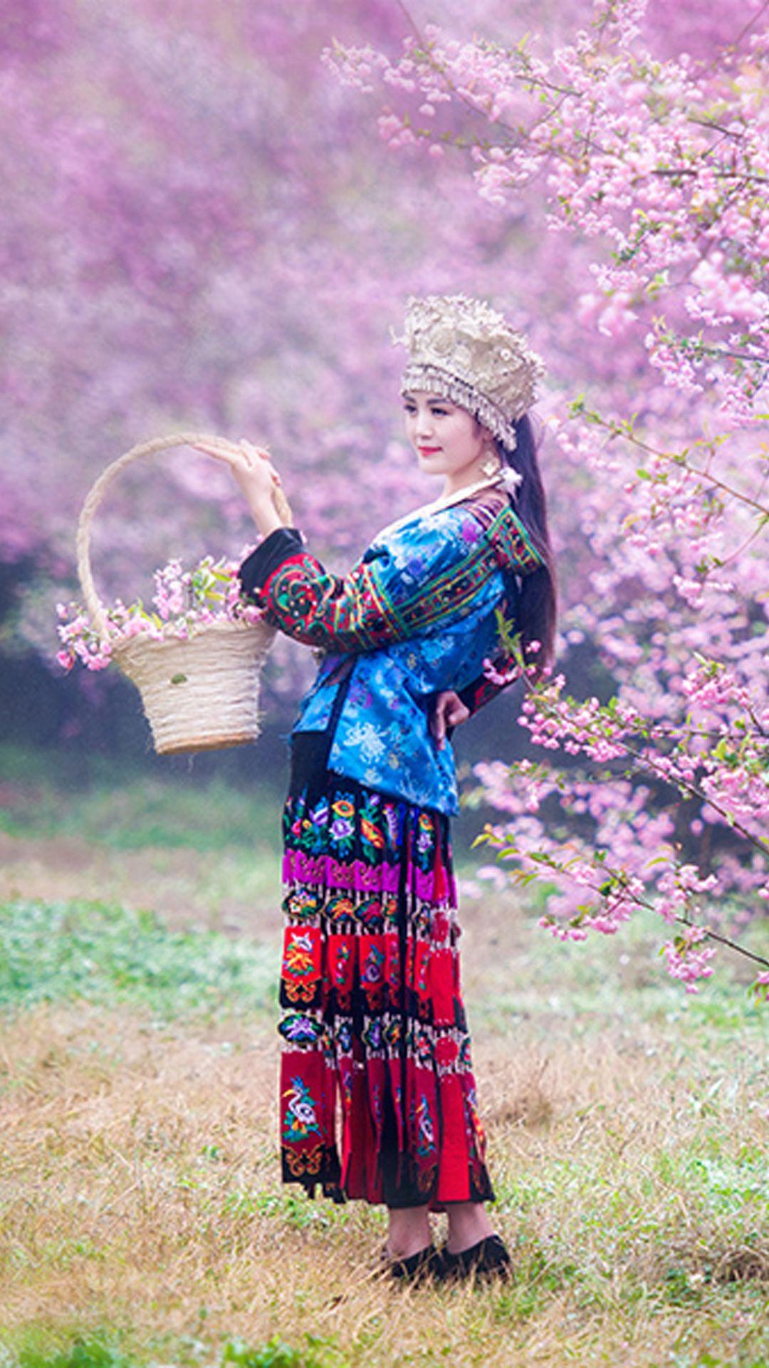 1080x1920 Chinese Ethnic Culture girl 1 Wallpaper and Background