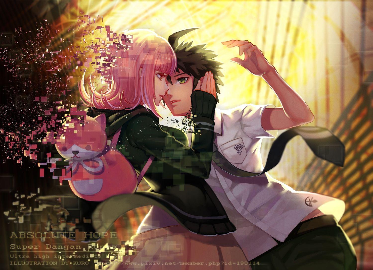 1500x1084 Catwyz Dangan Ronpa Dangan Ronpa 2 Hinata Hajime Male Nanami