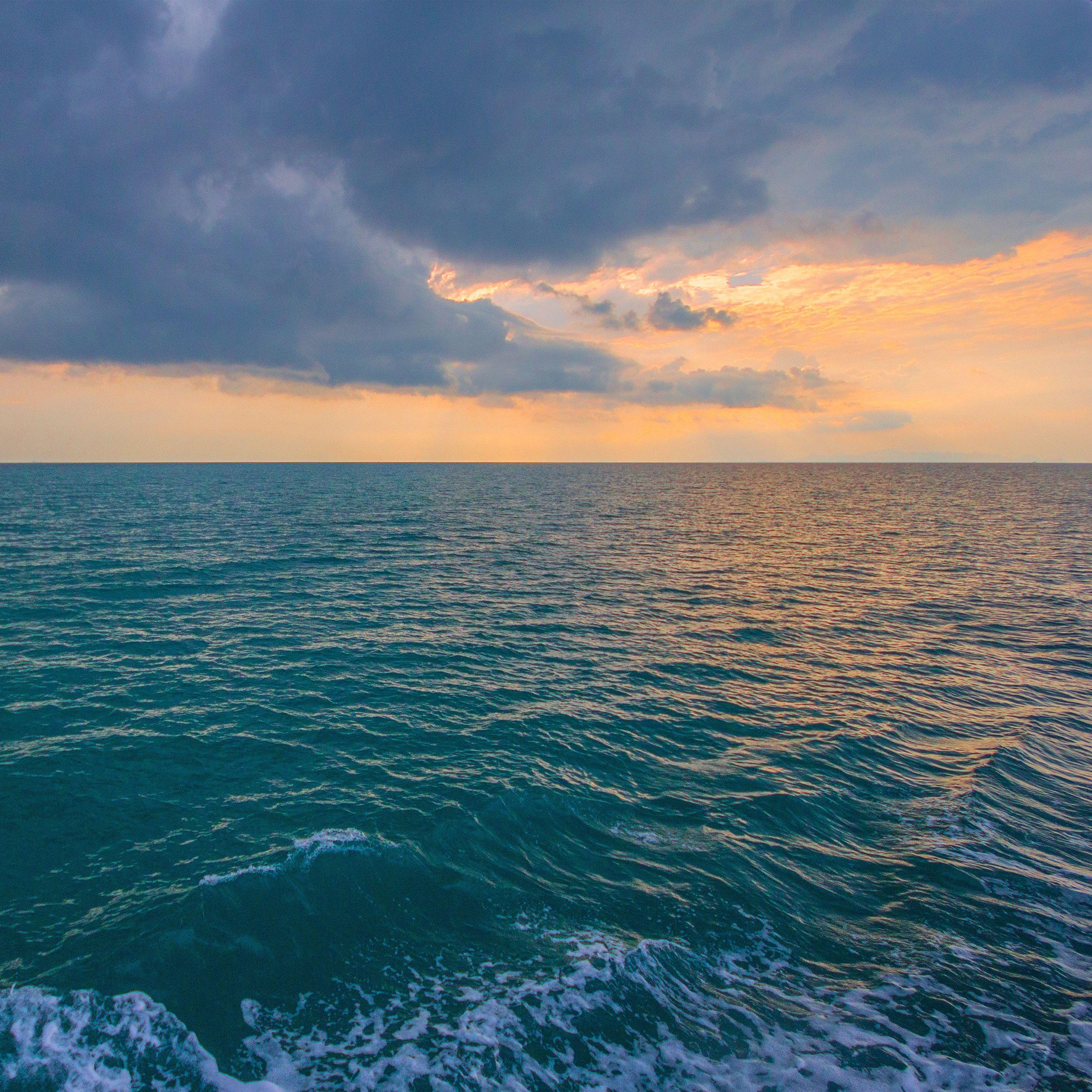 2732x2732 Sunny Sea Sunset Ocean Water Nature Wallpaper