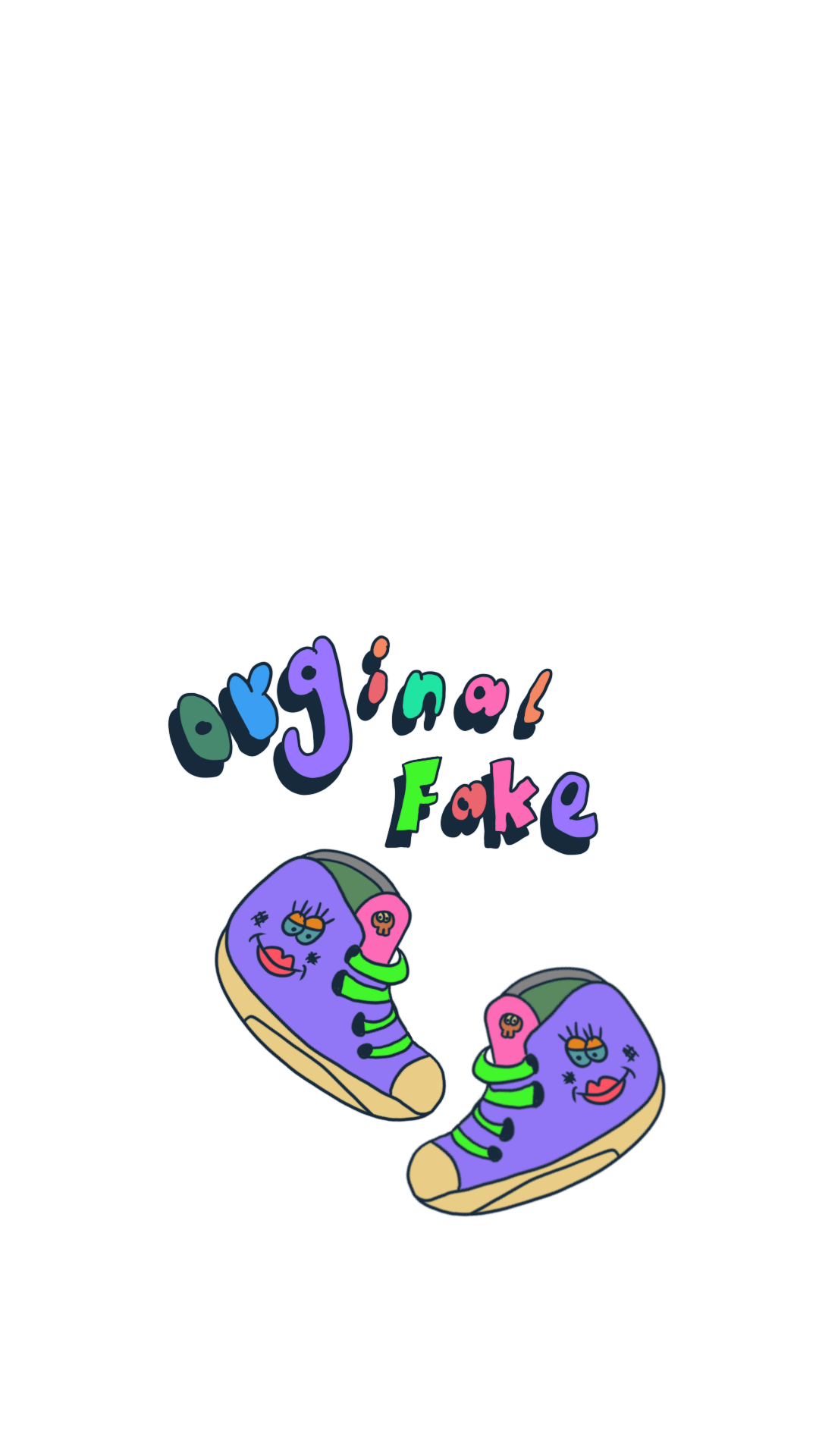 1080x1920 Original Fake Sneaker Head Phone Wallpaper