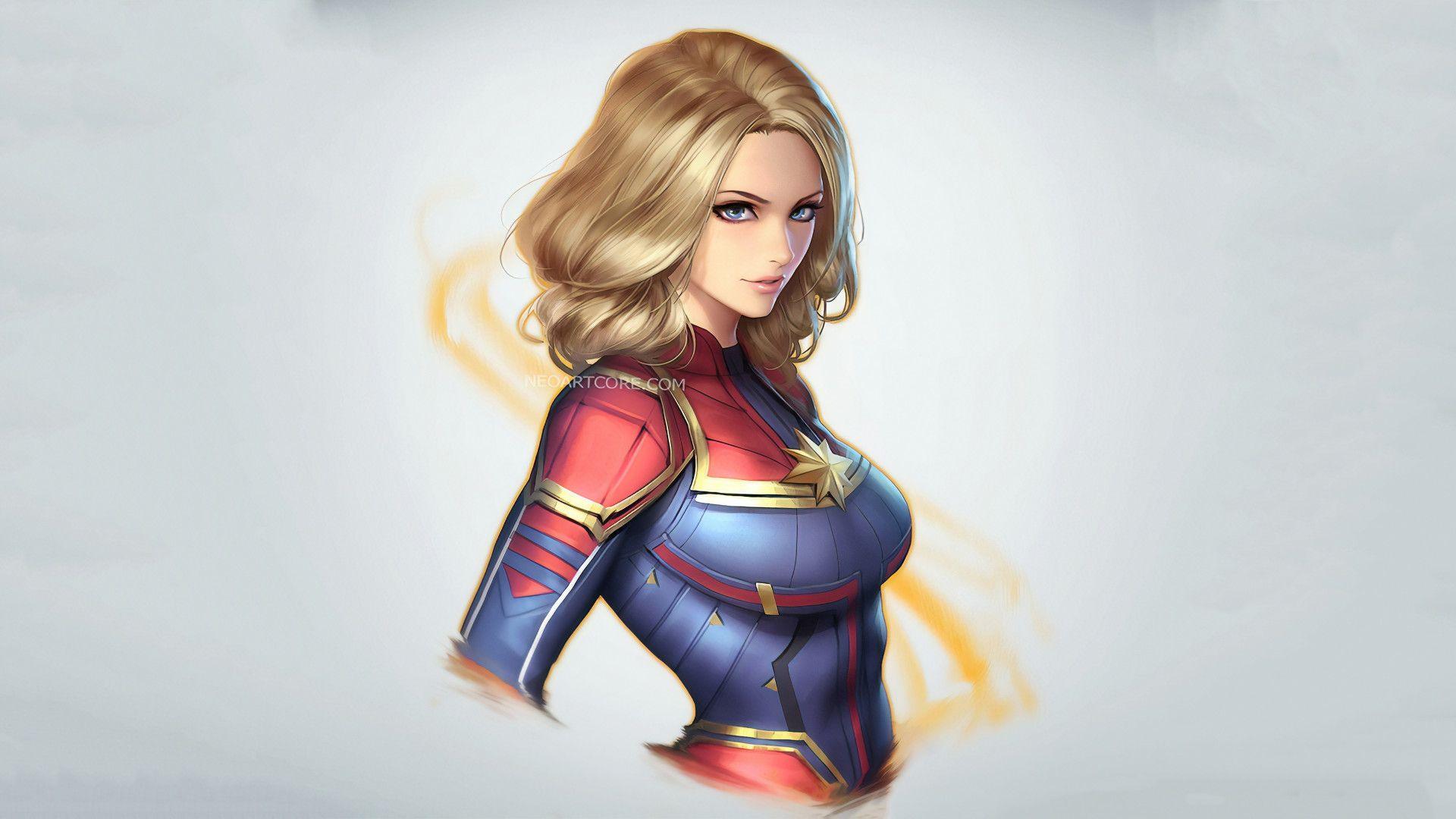 1920x1080 Captain Marvel Minimal Art 4k Laptop Full HD 1080P HD 4k
