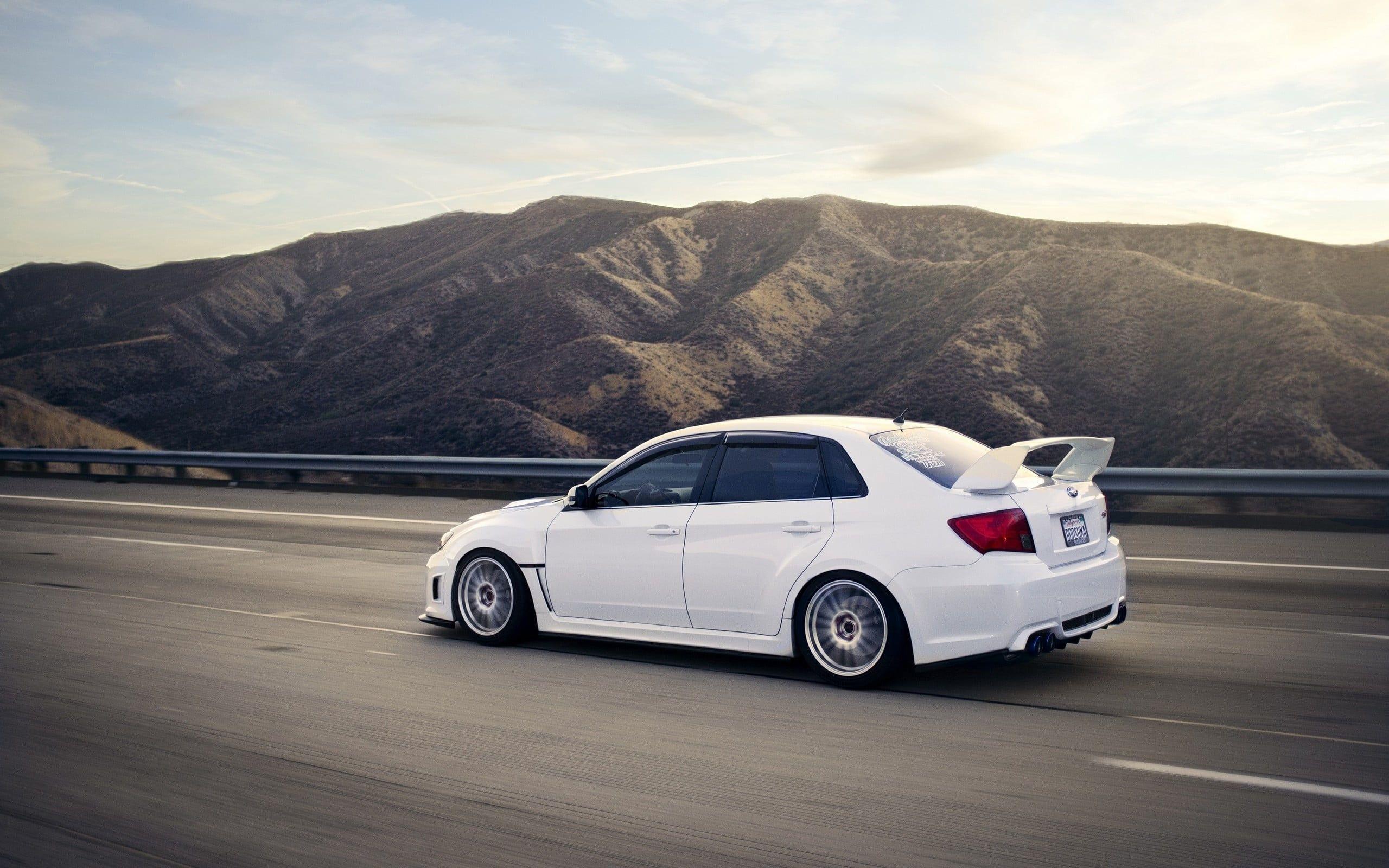 2560x1600 White sedan, Subaru, Subaru Impreza, Subaru WRX STI, Subaru