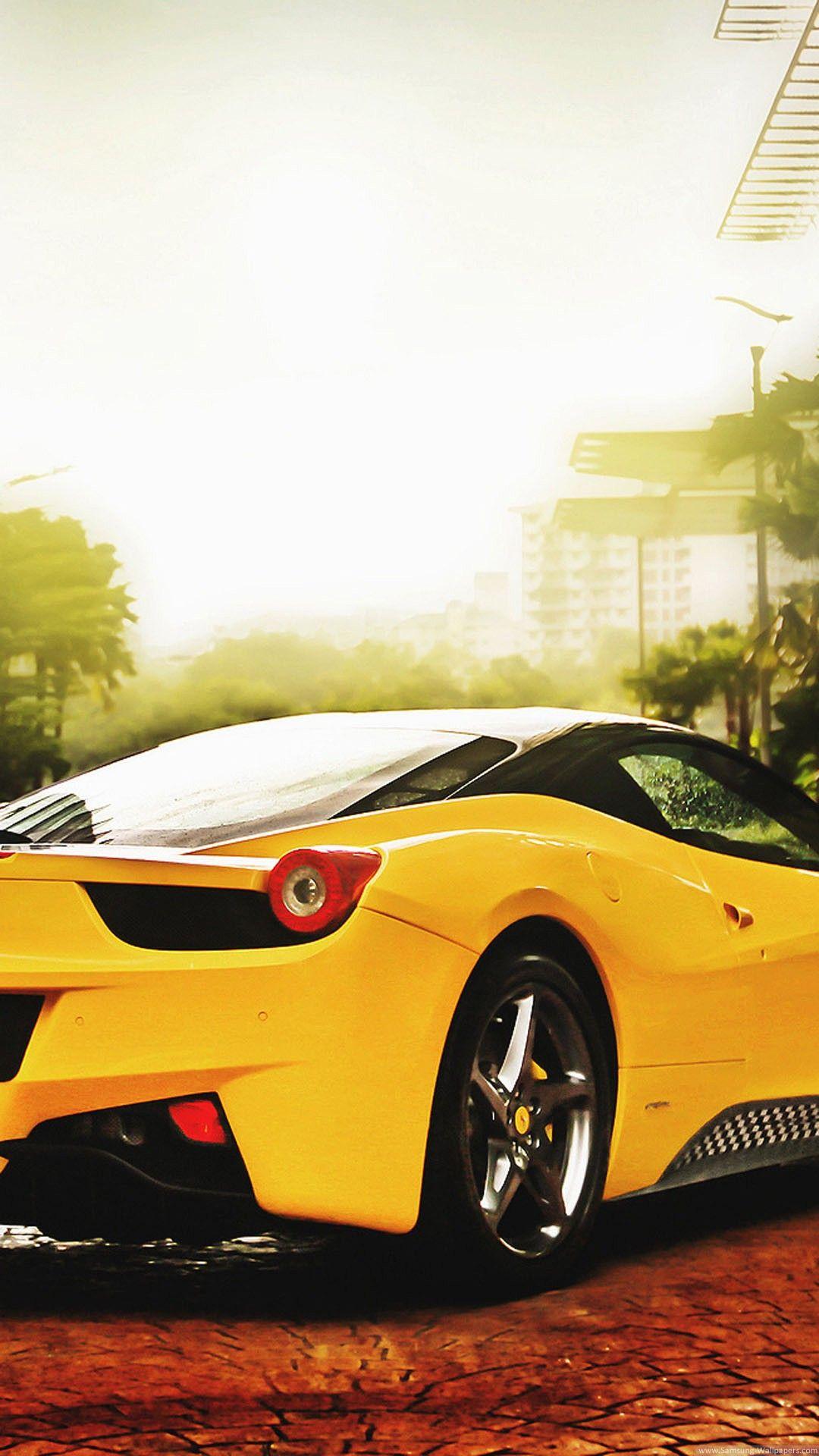 1080x1920 iphone 6 plus car wallpaper HD Unique ferrari 458 spider yellow