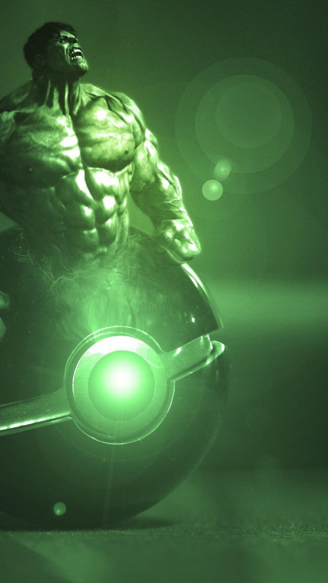 1080x1920 Hulk (comic character) angry marvel avengers pokeball wallpaper
