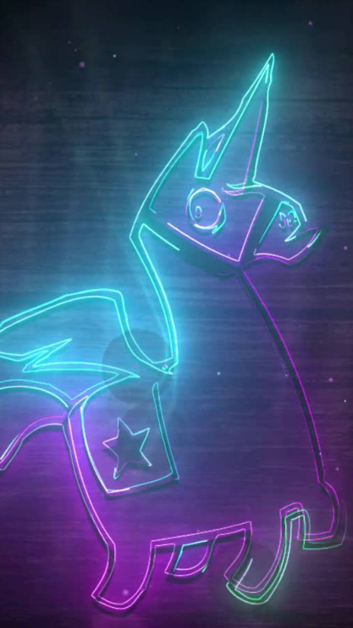 720x1280 Neon llama wallpaper