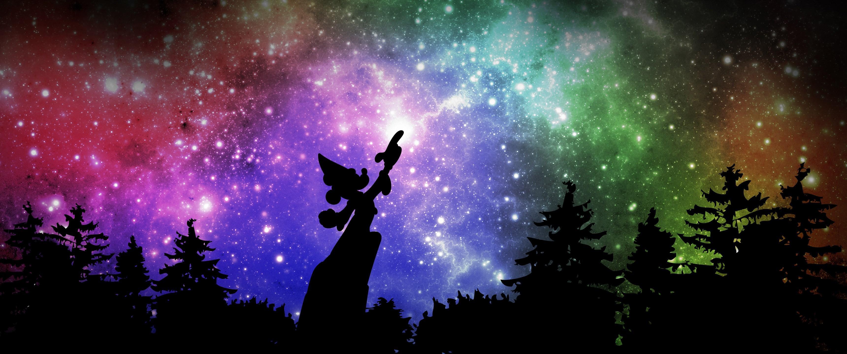 3440x1440 Sorcerer Mickey from Fantasmic [3440x1440]