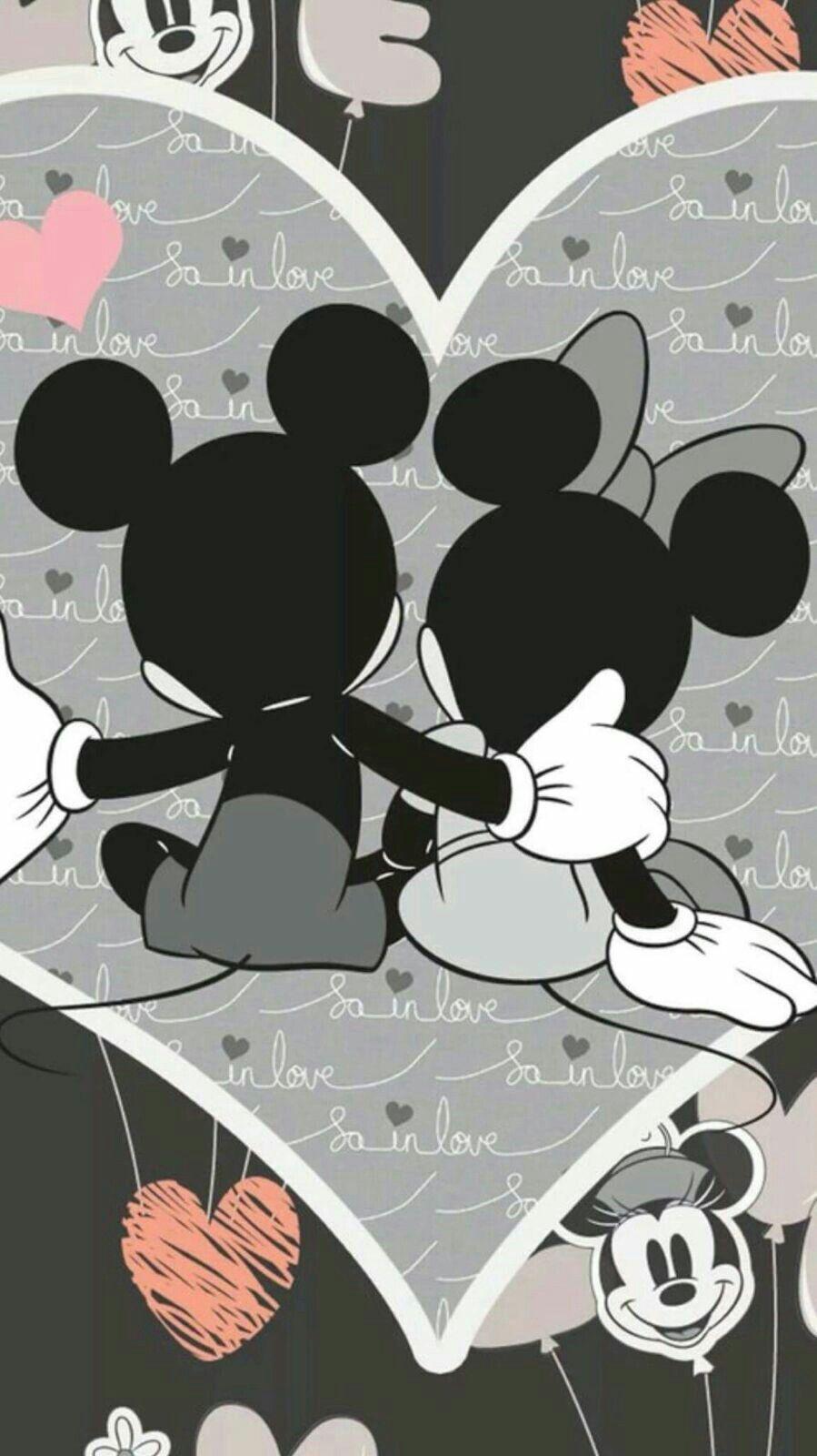 899x1600 iPhone Vintage Mickey And Minnie Mouse Wallpaper