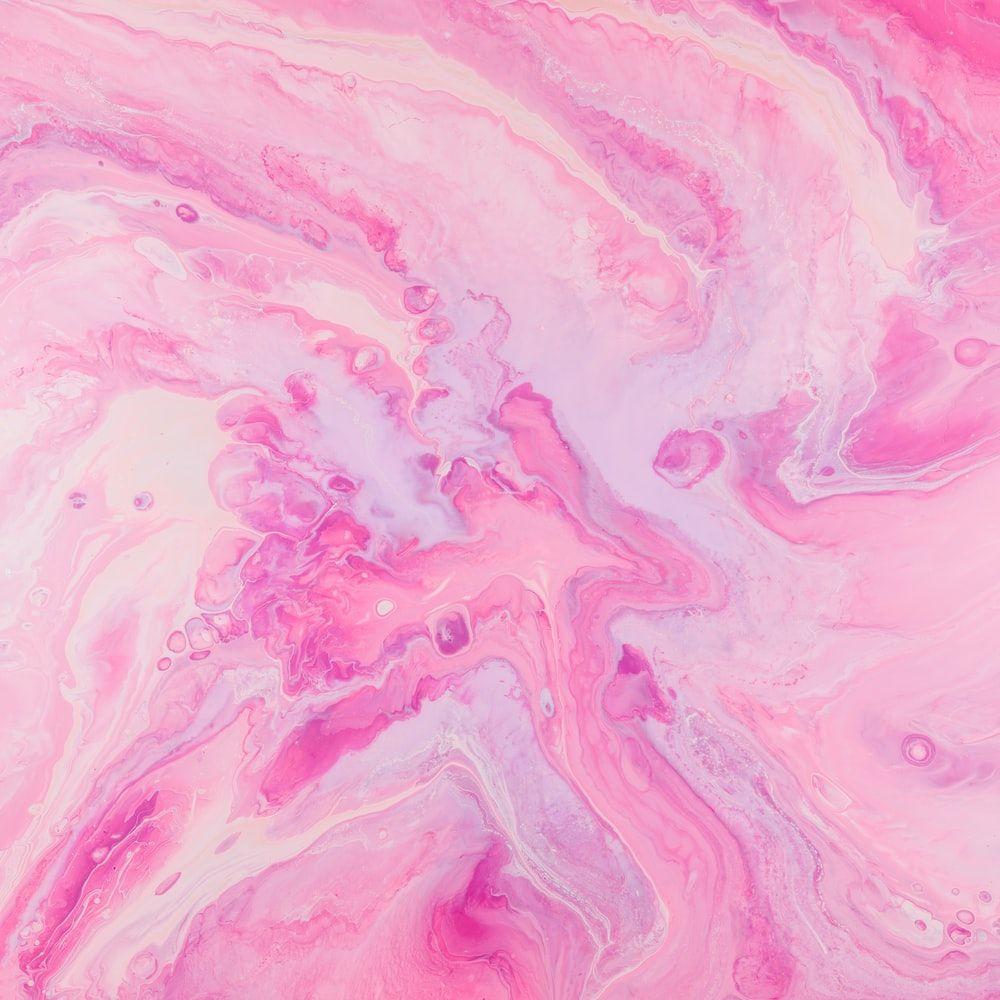 1000x1000 pink and white abstract painting photo