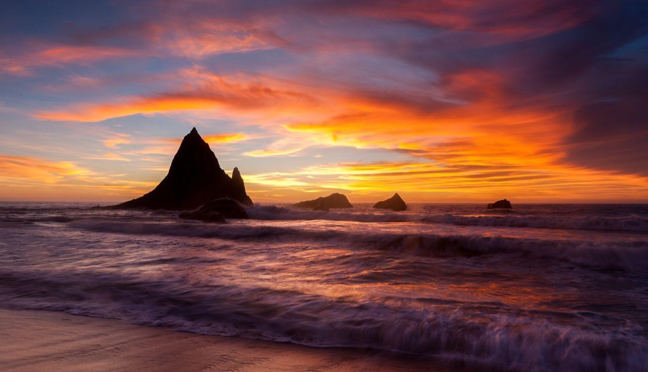 1336x768 Martin's Beach In Half Moon Bay HD Laptop Wallpaper, HD