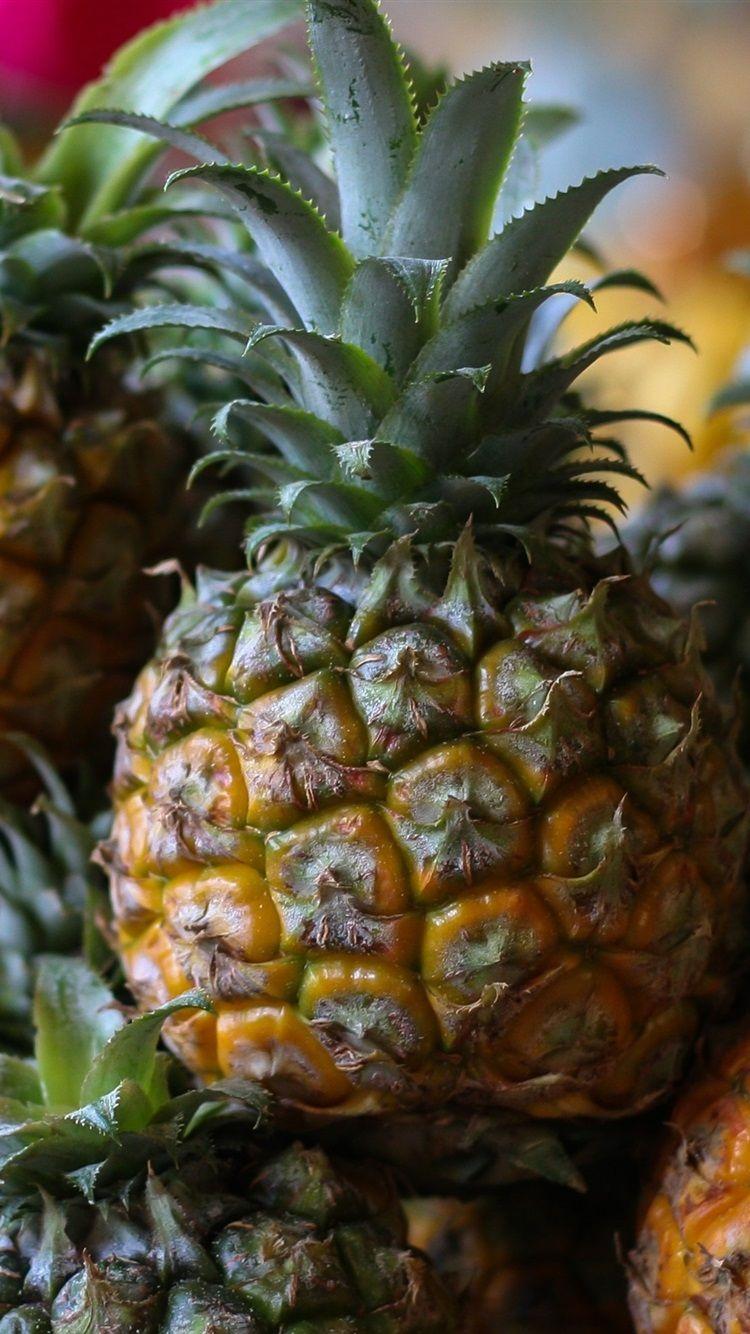 750x1334 Pineapple, Fruit Close Up 750x1334 IPhone 8 7 6 6S Wallpaper