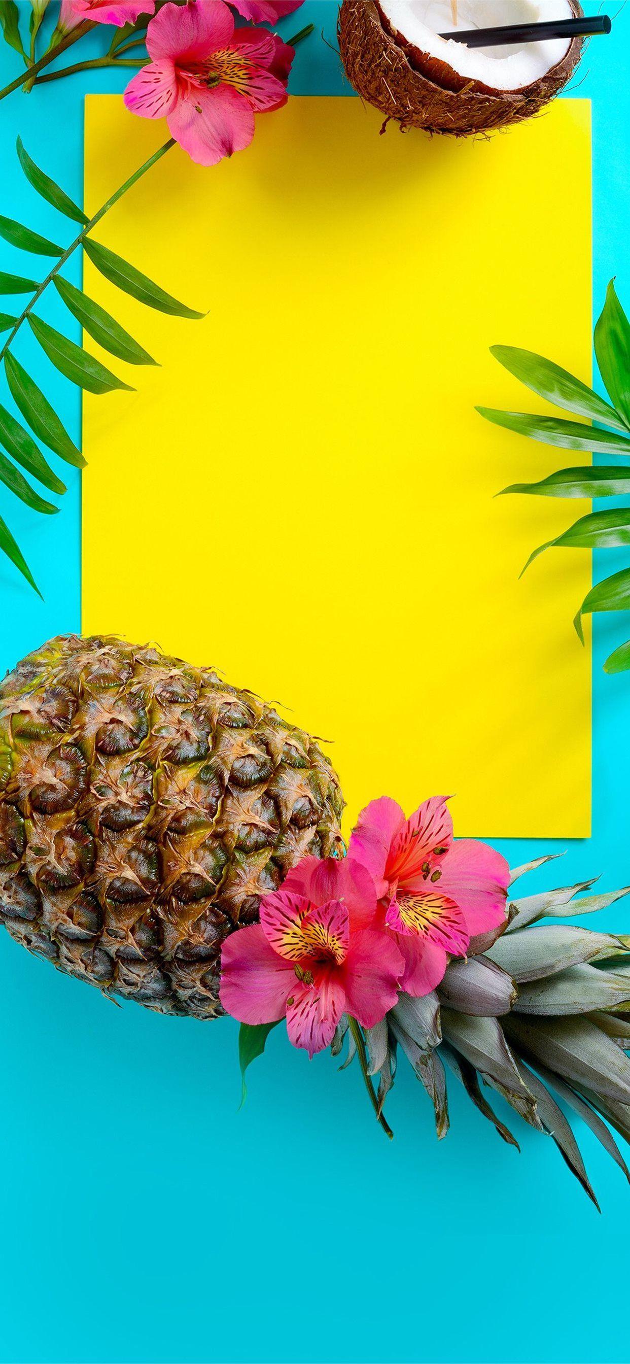 1242x2688 Summer Wallpaper Tropical Fruit Wallpape. iPhone