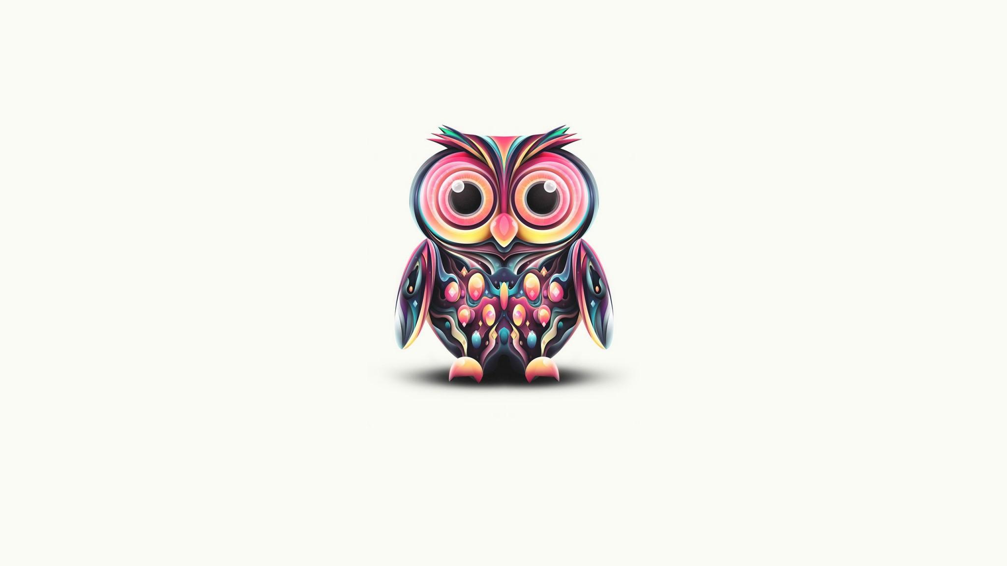 2048x1152 Download 2048x1152 Cute Owl Drawing Wallpaper