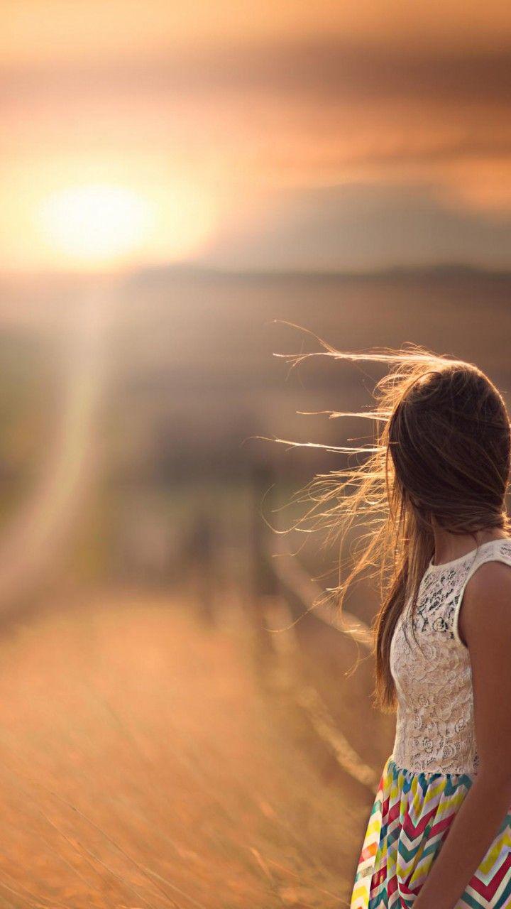 720x1280 Alone Girl on Road Wallpaper HD 21339