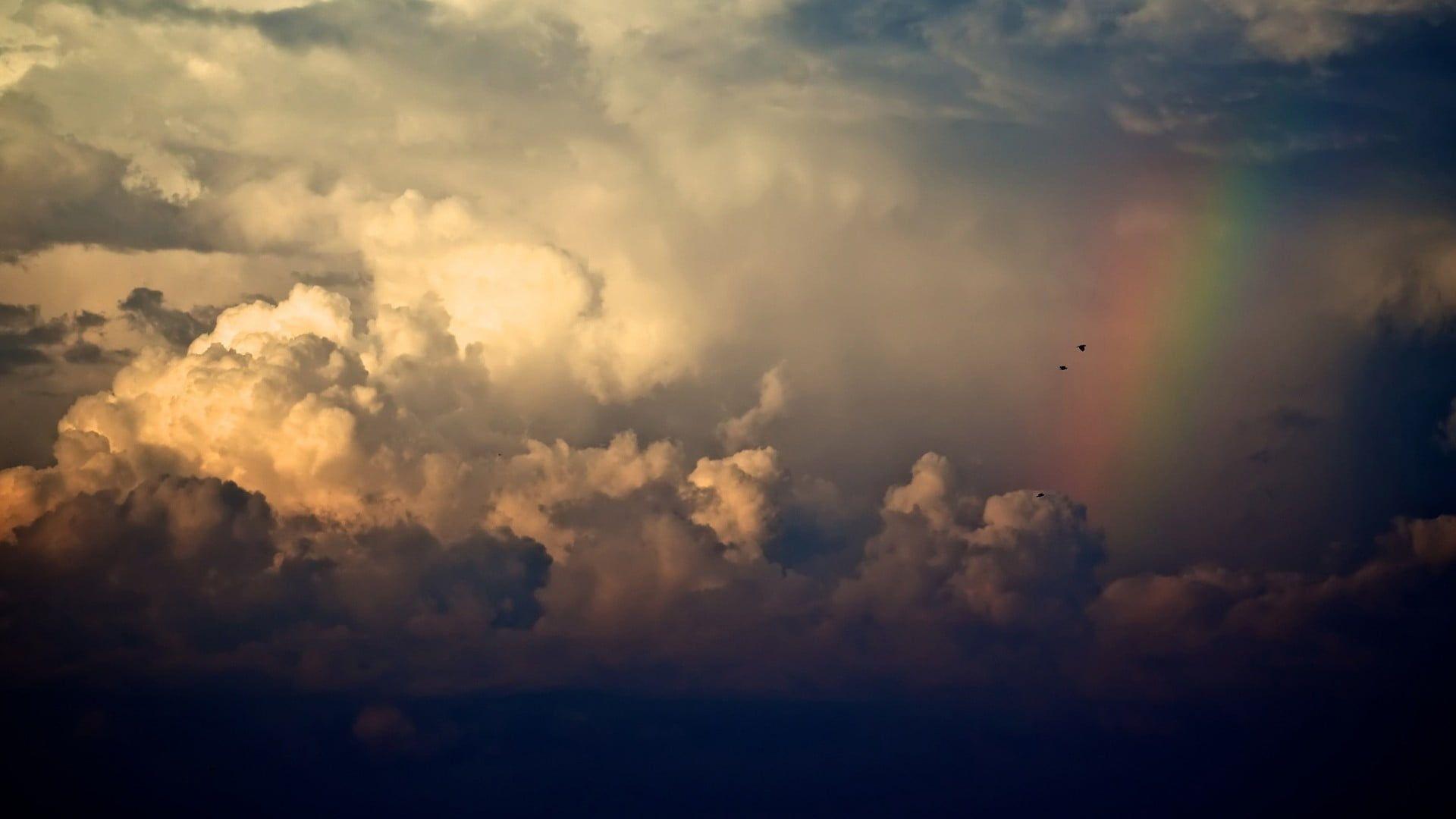 1920x1080 Smoke, Cloud, Background, Rainbow HD wallpaper