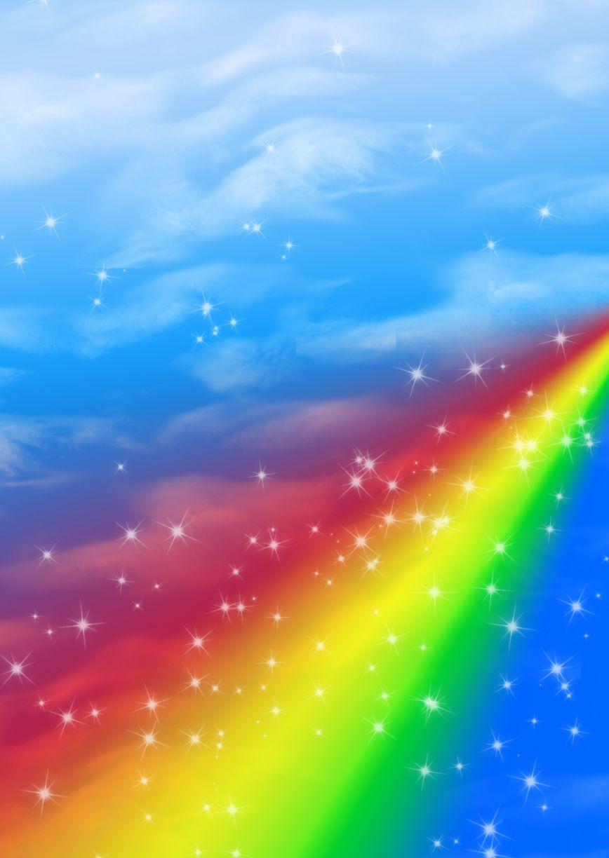 868x1224 Free download Download wallpaper Rainbow blue Sky clouds download